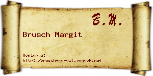Brusch Margit névjegykártya